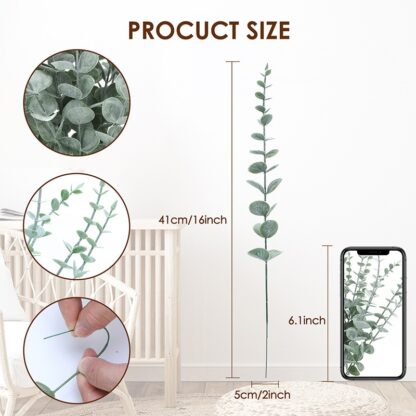 12 Artificial Eucalyptus Plant - Image 4