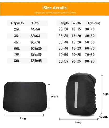 Tactical Hiking Rain Cover - Image 6