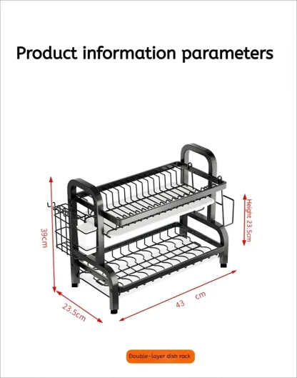 Compact Kitchen Dish Drainer - Image 3