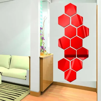 Hexagon Mirror Wall Decals - Image 15