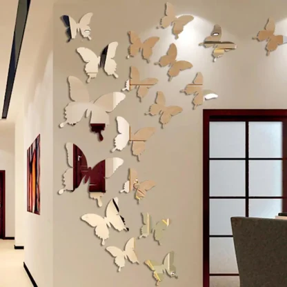 Mirror Butterfly Wall Decals