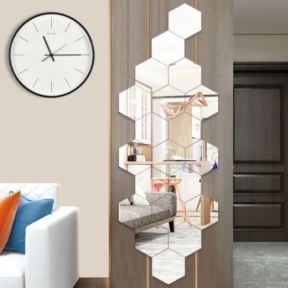 Hexagon Mirror Wall Decals - Image 13