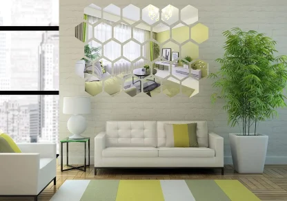 Hexagon Mirror Wall Decals - Image 7