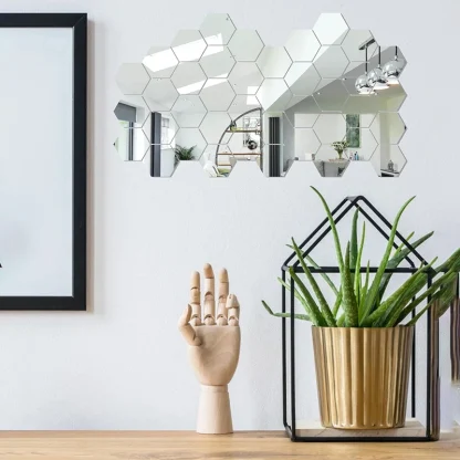 Hexagon Mirror Wall Decals - Image 5