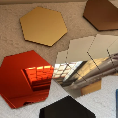 Hexagon Mirror Wall Decals - Image 9